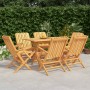 Garten-Essgruppe 7-teilig aus massivem Teakholz von vidaXL, Gartensets - Ref: Foro24-3155006, Preis: 581,63 €, Rabatt: %