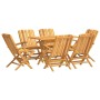 Garten-Essgruppe 7-teilig aus massivem Teakholz von vidaXL, Gartensets - Ref: Foro24-3155006, Preis: 581,63 €, Rabatt: %