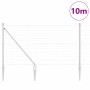 Reja con postes Plateado 1.4 x 10 m Acero