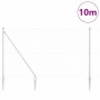 Reja con postes Plateado 1.6 x 10 m Acero