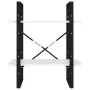 2-tier white plywood shelf 60x30x70 cm by vidaXL, Bookcases and shelves - Ref: Foro24-806427, Price: 28,77 €, Discount: %