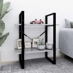 2-tier concrete gray plywood shelf 60x30x70 cm by vidaXL, Bookcases and shelves - Ref: Foro24-806431, Price: 39,47 €, Discoun...