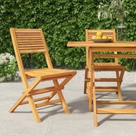 Folding garden chairs 2 pcs solid teak wood 47x62x90cm by vidaXL, Garden chairs - Ref: Foro24-362761, Price: 151,31 €, Discou...