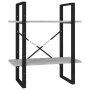 Estantería de 2 niveles contrachapada gris hormigón 60x30x70 cm de vidaXL, Librerías y estanterías - Ref: Foro24-806431, Prec...