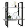 2-tier concrete gray plywood shelf 60x30x70 cm by vidaXL, Bookcases and shelves - Ref: Foro24-806431, Price: 39,47 €, Discoun...
