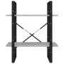 2-tier concrete gray plywood shelf 60x30x70 cm by vidaXL, Bookcases and shelves - Ref: Foro24-806431, Price: 39,47 €, Discoun...