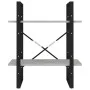 Estantería de 2 niveles contrachapada gris hormigón 60x30x70 cm de vidaXL, Librerías y estanterías - Ref: Foro24-806431, Prec...
