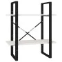 2-tier solid white pine wood shelf 60x30x70 cm by vidaXL, Bookcases and shelves - Ref: Foro24-806433, Price: 31,45 €, Discoun...