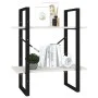 2-tier solid white pine wood shelf 60x30x70 cm by vidaXL, Bookcases and shelves - Ref: Foro24-806433, Price: 31,45 €, Discoun...
