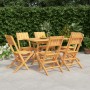 7-piece solid teak wood garden dining set by vidaXL, Garden sets - Ref: Foro24-3155008, Price: 540,69 €, Discount: %