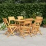Juego de comedor de jardín 7 piezas madera maciza de teca de vidaXL, Conjuntos de jardín - Ref: Foro24-3155008, Precio: 531,9...