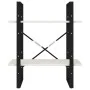 2-tier solid white pine wood shelf 60x30x70 cm by vidaXL, Bookcases and shelves - Ref: Foro24-806433, Price: 31,45 €, Discoun...