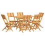 7-piece solid teak wood garden dining set by vidaXL, Garden sets - Ref: Foro24-3155008, Price: 540,69 €, Discount: %