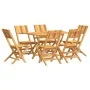 Juego de comedor de jardín 7 piezas madera maciza de teca de vidaXL, Conjuntos de jardín - Ref: Foro24-3155008, Precio: 531,9...