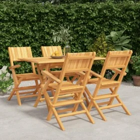 5-piece garden dining set solid teak wood by vidaXL, Garden sets - Ref: Foro24-3155009, Price: 447,65 €, Discount: %