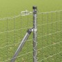 Reja con postes Plateado 1.5 x 10 m Acero