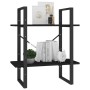 Solid black pine wood 2-level shelf 60x30x70 cm by vidaXL, Bookcases and shelves - Ref: Foro24-806436, Price: 39,17 €, Discou...