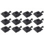 Lámparas solares cuadradas de exterior negras 12 uds LED 12 cm by vidaXL, Outdoor lighting - Ref: Foro24-277136, Price: 72,70...