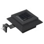 Lámparas solares cuadradas de exterior negras 12 uds LED 12 cm by vidaXL, Outdoor lighting - Ref: Foro24-277136, Price: 72,70...