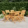 Garden dining set 7 pieces solid teak wood by vidaXL, Garden sets - Ref: Foro24-3155012, Price: 563,35 €, Discount: %