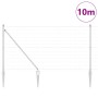 Reja con postes Plateado 1.4 x 10 m Acero