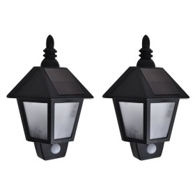 2 Pcs Solar Wall Lamps with Black Motion Sensor by vidaXL, Outdoor lighting - Ref: Foro24-277124, Price: 33,03 €, Discount: %
