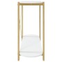 Weißes Sperrholz-Konsolentisch 110x38x75 cm von vidaXL, Seitentische - Ref: Foro24-345690, Preis: 95,08 €, Rabatt: %