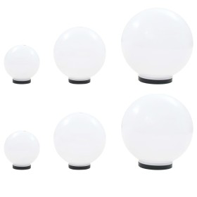 LED ball lamp set 6 pcs spherical PMMA 20/30/40 cm by vidaXL, Outdoor lighting - Ref: Foro24-277146, Price: 197,73 €, Discoun...