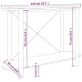 Weißes Sperrholz-Konsolentisch 110x38x75 cm von vidaXL, Seitentische - Ref: Foro24-345690, Preis: 95,08 €, Rabatt: %