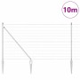 Reja con postes Plateado 1.4 x 10 m Acero