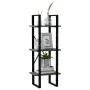 3-stufiges Regal aus massivem grauem Kiefernholz, 40 x 30 x 105 cm von vidaXL, Bücherregale und Regale - Ref: Foro24-806494, ...