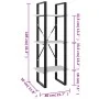 3-stufiges Regal aus massivem grauem Kiefernholz, 40 x 30 x 105 cm von vidaXL, Bücherregale und Regale - Ref: Foro24-806494, ...