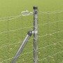 Reja con postes Plateado 1.6 x 10 m Acero