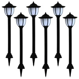 Lámparas solares de exterior negras LED 6 uds de vidaXL, Iluminación de exterior - Ref: Foro24-277138, Precio: 87,02 €, Descu...