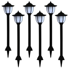 Lámparas solares de exterior negras LED 6 uds de vidaXL, Iluminación de exterior - Ref: Foro24-277138, Precio: 76,67 €, Descu...
