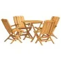 5-piece garden dining set solid teak wood by vidaXL, Garden sets - Ref: Foro24-3155019, Price: 418,26 €, Discount: %