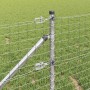 Reja con postes Plateado 0.6 x 25 m Acero