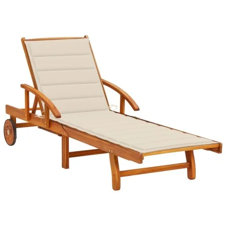 Gartenliege mit Kissen aus massivem Akazienholz von vidaXL, Liegen - Ref: Foro24-3061604, Preis: 245,94 €, Rabatt: %