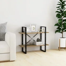 2-level solid pine wood shelf 80x30x70 cm by vidaXL, Bookcases and shelves - Ref: Foro24-806455, Price: 38,27 €, Discount: %