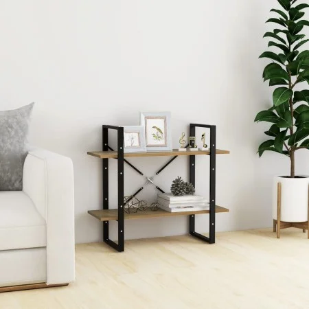 2-level solid pine wood shelf 80x30x70 cm by vidaXL, Bookcases and shelves - Ref: Foro24-806455, Price: 38,27 €, Discount: %