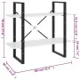 2-level solid pine wood shelf 80x30x70 cm by vidaXL, Bookcases and shelves - Ref: Foro24-806455, Price: 38,27 €, Discount: %