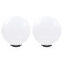 Lámparas de bola LED 2 unidades esféricas PMMA 50 cm de vidaXL, Iluminación de exterior - Ref: Foro24-277145, Precio: 234,56 ...