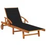 Tumbona de jardín con cojín madera maciza de acacia de vidaXL, Tumbonas - Ref: Foro24-3061609, Precio: 245,98 €, Descuento: %