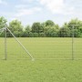 Reja con postes Plateado 1 x 25 m Acero
