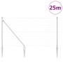 Reja con postes Plateado 1 x 25 m Acero