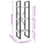 3-stöckiges Regal aus betongrauem Sperrholz, 40 x 30 x 105 cm von vidaXL, Bücherregale und Regale - Ref: Foro24-806491, Preis...