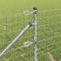 Reja con postes Plateado 1 x 25 m Acero
