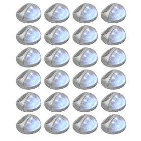 LED Solar Round Outdoor Wall Lamps 24pcs Silver by vidaXL, Outdoor lighting - Ref: Foro24-277140, Price: 102,32 €, Discount: %