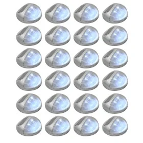 Runde LED-Solar-Außenwandleuchten, 24 Stück, Silber von vidaXL, Außenbeleuchtung - Ref: Foro24-277140, Preis: 110,01 €, Rabat...