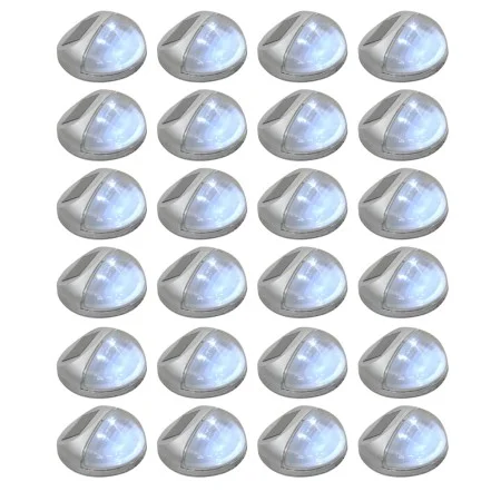 LED Solar Round Outdoor Wall Lamps 24pcs Silver by vidaXL, Outdoor lighting - Ref: Foro24-277140, Price: 102,32 €, Discount: %